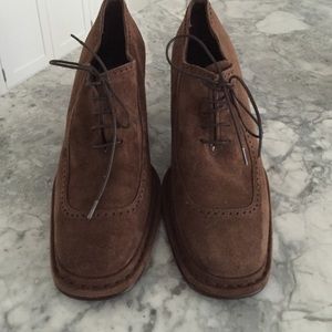 Roberto Del Carlo brown suede shoes 37 1/2